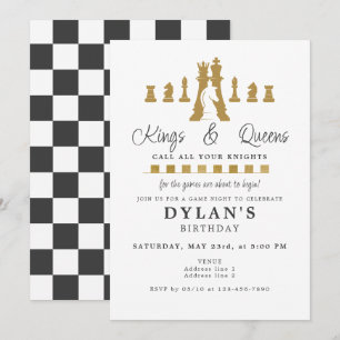 Invitation Anniversaire Soirée de Jeu d'Échecs App