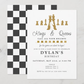Invitation Anniversaire Soirée de Jeu d'Échecs App