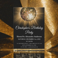 Anniversaire Soirée Gold Sparkle Disco Ball