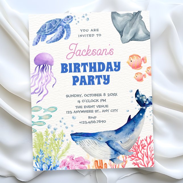 Invitation Anniversaire sous la mer (Créateur téléchargé)
