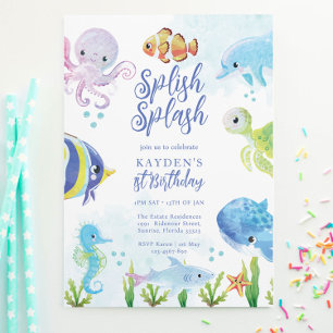 Invitation Anniversaire sous la mer