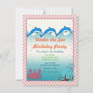 Invitation Anniversaire Sous l'Océan