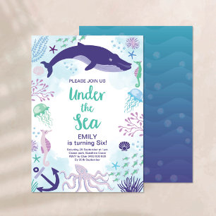 Invitation Anniversaire sous l'océan