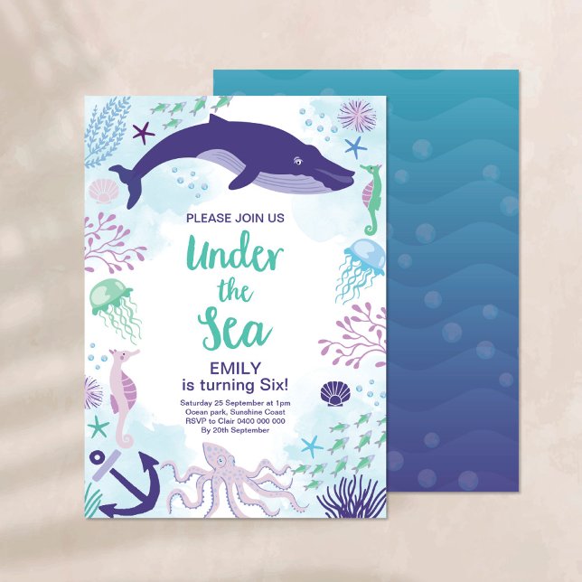 Invitation Anniversaire sous l'océan (Créateur téléchargé)