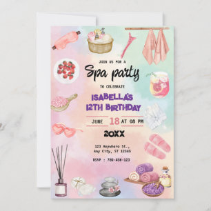 Invitation Anniversaire spa, N'importe quel âge, Anniversaire