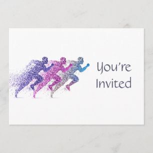 Invitation Anniversaire sur le thème de la course sur sentier