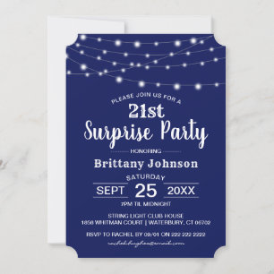 Invitation Anniversaire surprenant de la marine classique
