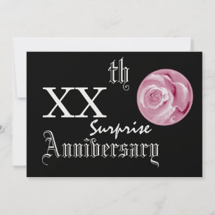 Invitation Anniversaire SURPRISE Année personnalisée Métalisé