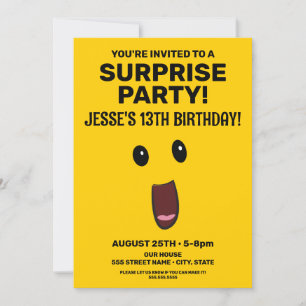 Invitation Anniversaire Surprise Face