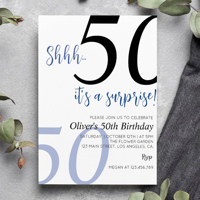 Invitation Anniversaire Surprise N'Importe Quel Âg (Créateur téléchargé)