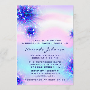 Invitation Anniversaire Sweet 16e Holographic Blue Event