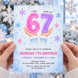 Invitation Anniversaire Tendance 6 7 Meme Hiver Six Sept