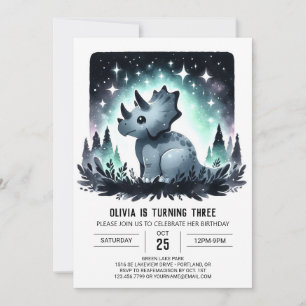 Invitation Anniversaire tendance des enfants Dino Fiesta