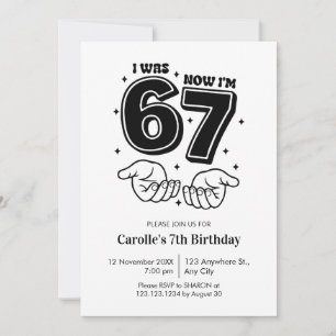 Invitation Anniversaire Tendance Six Ans Drôle 7e Anniversair