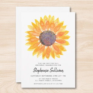 Invitation Anniversaire Tournesol 
