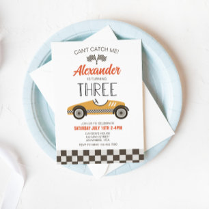 Invitation anniversaire Troisième pour voiture de 