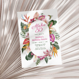 Invitation Anniversaire tropical d'Aloha