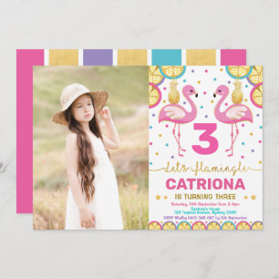 Invitation Anniversaire tropical de Luau de partie colorée de