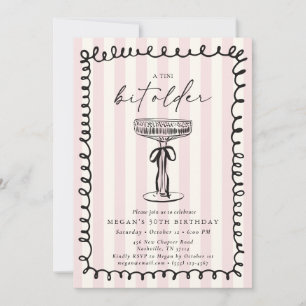 Invitation Anniversaire Un Petit Peu Plus Vieux Rayé Fantaisi