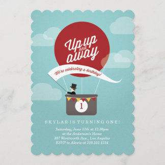 Invitation Anniversaire vers le haut et hors