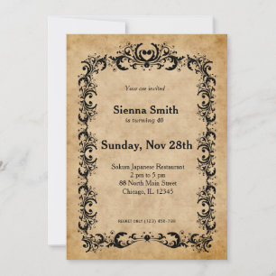 Invitation anniversaire vintage