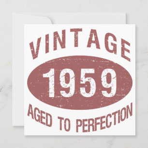 Invitation Anniversaire Vintage 1959