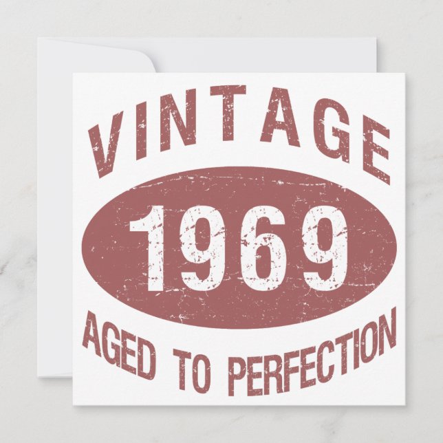 Invitation Anniversaire Vintage 1969 (Devant)