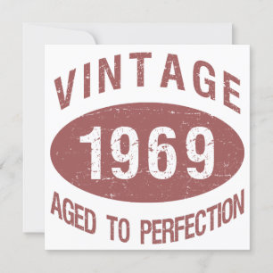 Invitation Anniversaire Vintage 1969