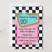 Anniversaire Vintage 50s 1950 Rock and Roll Sock H