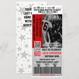 Invitation Anniversaire VIP Football Billetterie Sports Céléb