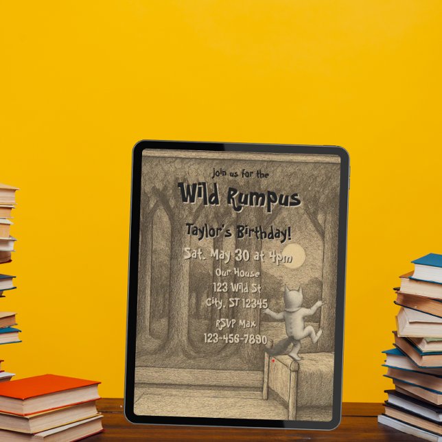 Invitation Anniversaire Wild Rumpus (Créateur téléchargé)