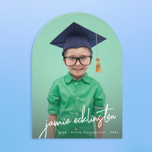 Invitation Annonce d'arche de graduation de maternelle avec p (Créateur téléchargé)