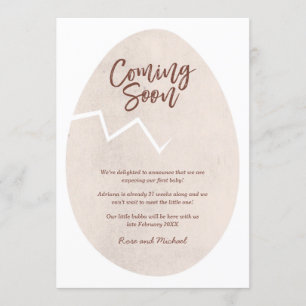 Invitation Annonce de bébé à venir Cracked Egg Baby