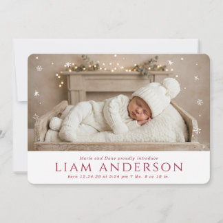 Invitation Annonce de bébé d'hiver