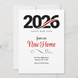 Invitation Annonce de Bonne Année 2026 et de Nouvelle Maison/