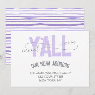 Invitation Annonce de déménagement Lilac We Moved Y'all