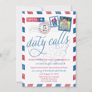 Invitation Annonce de déménagement militaire par avion Florid