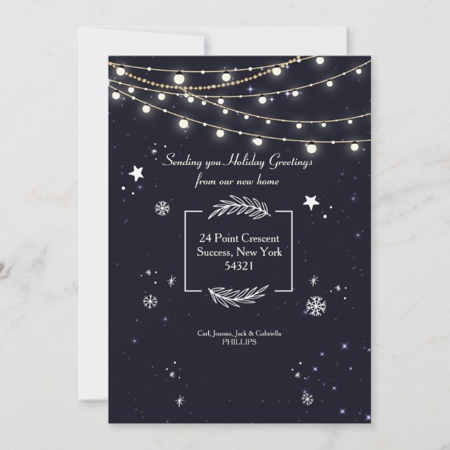 Invitation Annonce de déménagement pour les vacances d'hiver  (Devant)