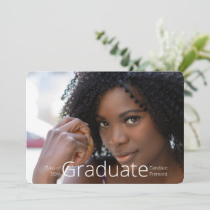 Invitation Annonce de diplômé complet de style minimaliste/