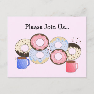 Invitation Annonce de donuts et de café