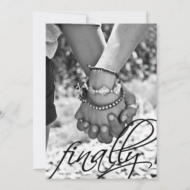 Invitation Annonce de fiançailles enfin (Devant)