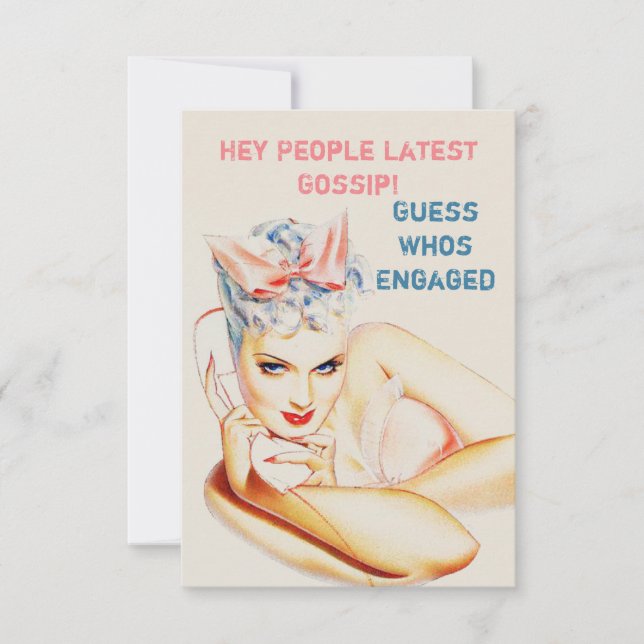 Invitation Annonce de fiançailles unique et drôle (Devant)