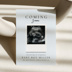 Invitation Annonce de grossesse Baby Blue à venir