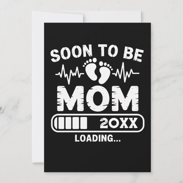 Invitation Annonce de grossesse bébé personnalisée future mam (Devant)