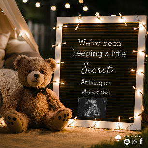 Invitation Annonce de grossesse Teddy Bear Cozy Night