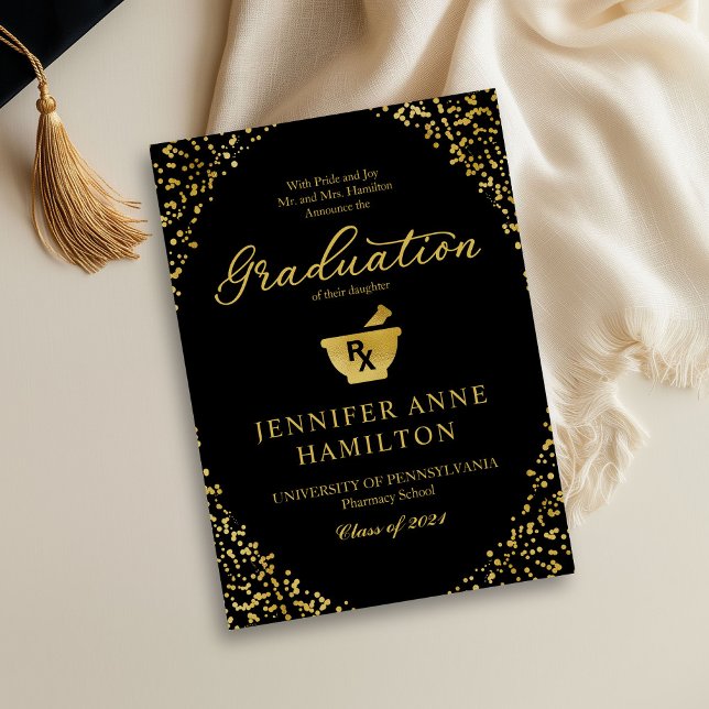 Invitation Annonce de la remise des diplômes de pharmacie par (Créateur téléchargé)