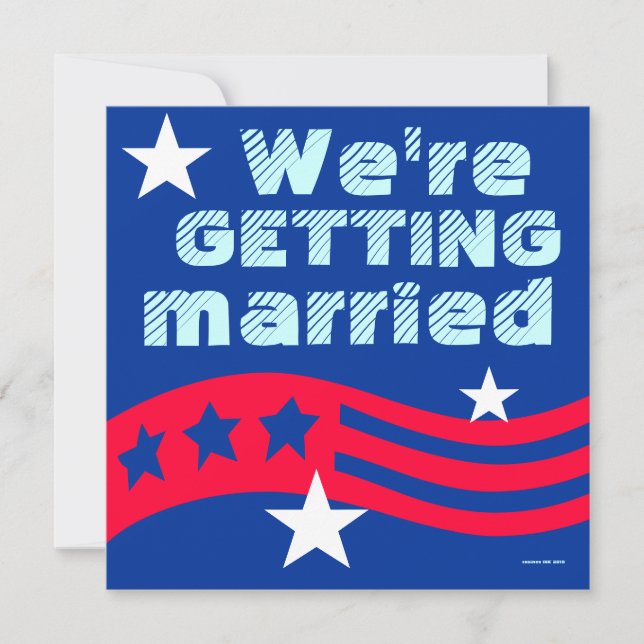 Invitation Annonce de mariage américaine Save The Date (Devant)