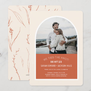 Invitation Annonce de mariage avec photo d'élopement sous une