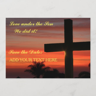 Invitation Annonce de mariage chrétien à sauvegarder la date