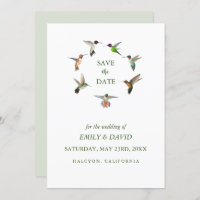 Annonce de mariage colibri Save the Date